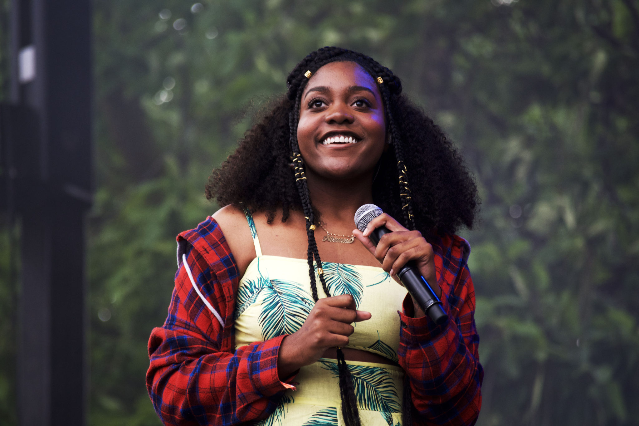 Noname smiling at the crowd | Photo by Nelson Okunlola (The TRiiBE)