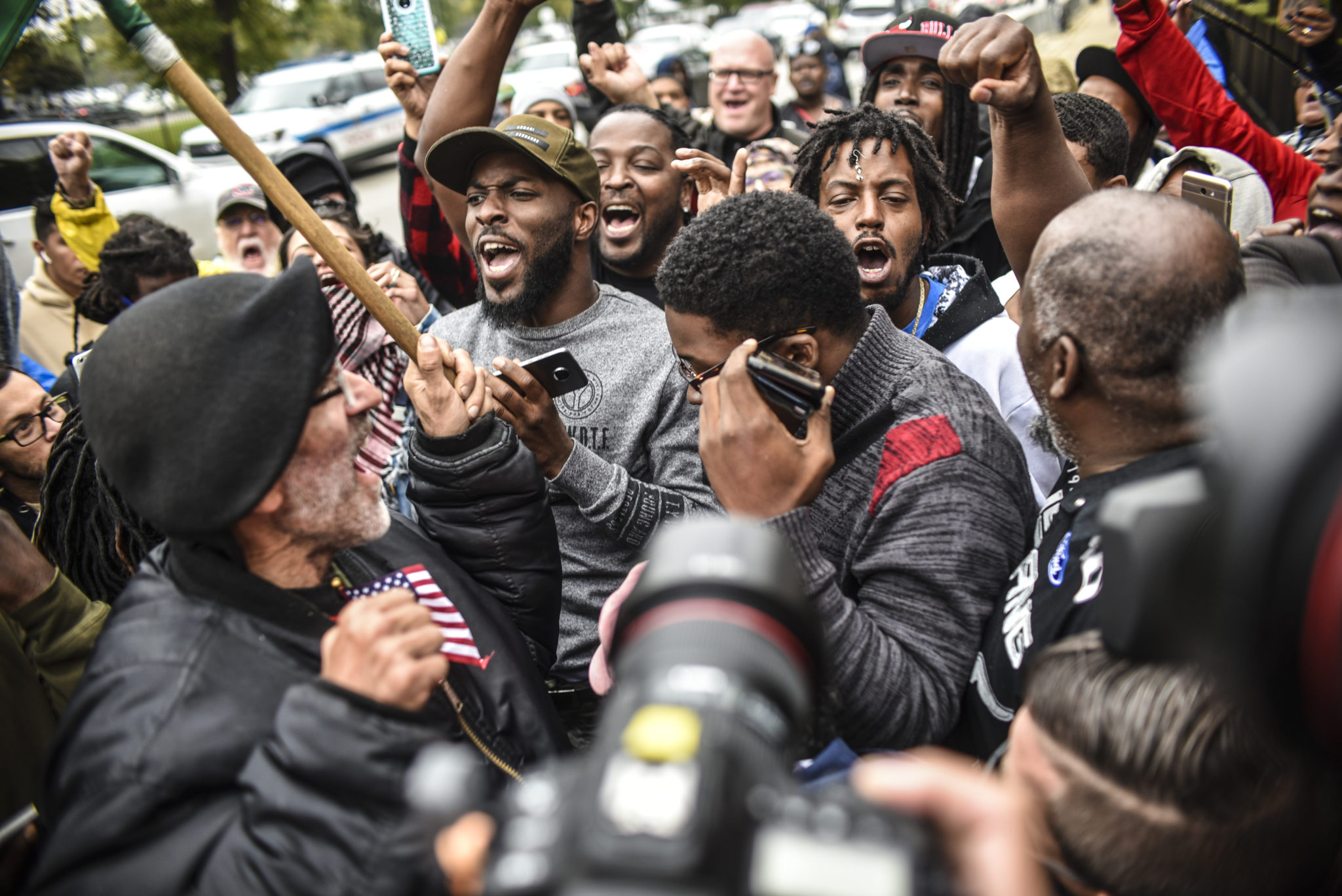 The scene outside the Criminal Court building after the Van Dyke verdict on Oct. 5, 2018
