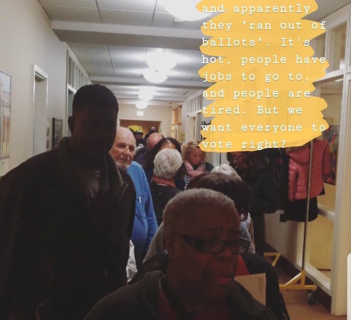 South Side voters stand in line for hours after polling station ran out of ballots on Tuesday