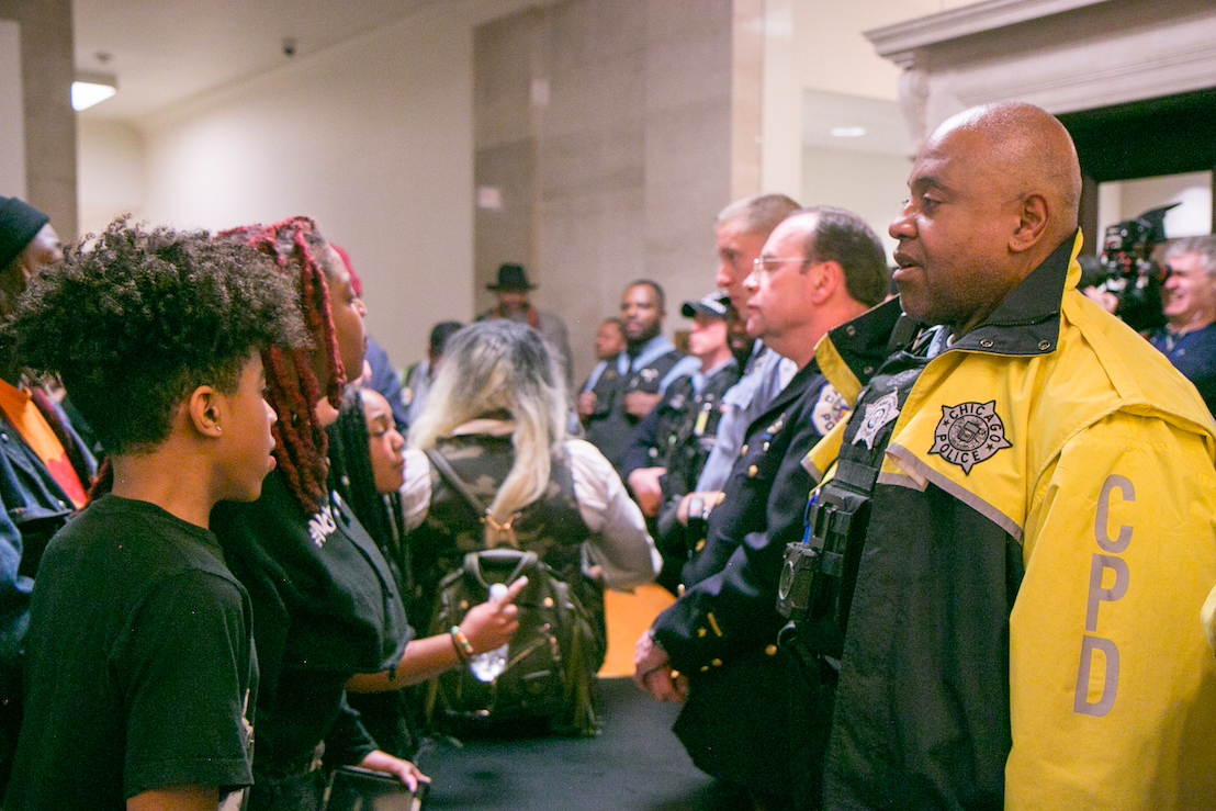 Inside City Hall: hundreds of Black and Brown activists denied entry to Chicago City Council’s vote on police academy