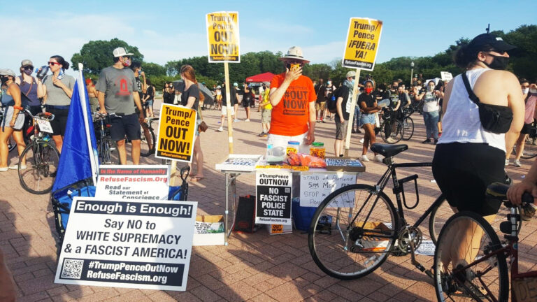 A Black and Indigenous solidarity rally took place before the Decolonize Zhigaagoong protest on Friday, July 17 | Photo by Anthony Bryant/The TRiiBE