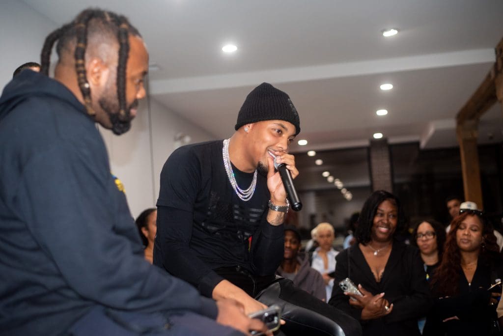 On September 6, Chicago rapper G Herbo hosted a private listening party and a sit-down interview with DJ Hot Rod to talk about his latest album that was recently released. Photo by Mark P. Braboy for The TRiiBE®