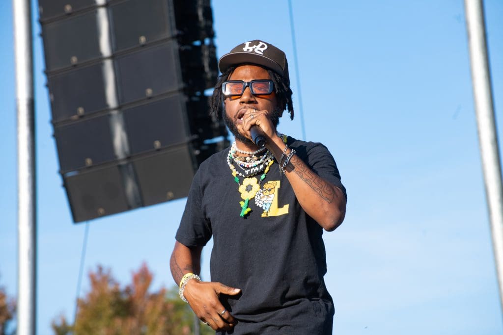 Heavy Crownz, Englewood resident and artist, performs at Englewood Music Fest on Sept 14, 2024. Photo by Ash Lane for The TRiiBE®