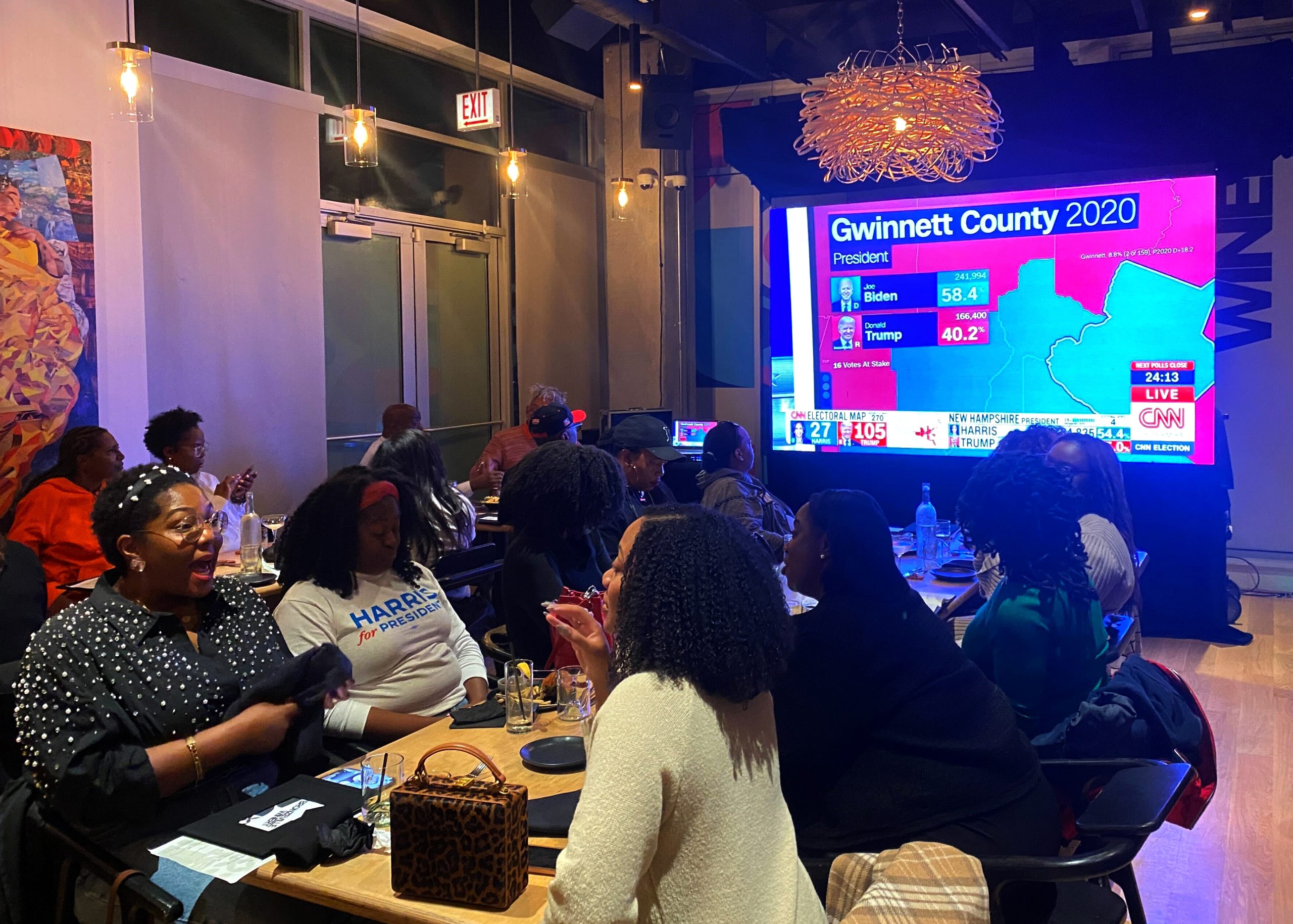 Hopes dim at Bronzeville Winery as election night takes a somber turn