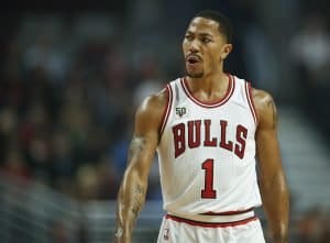 derrick rose first nba game
