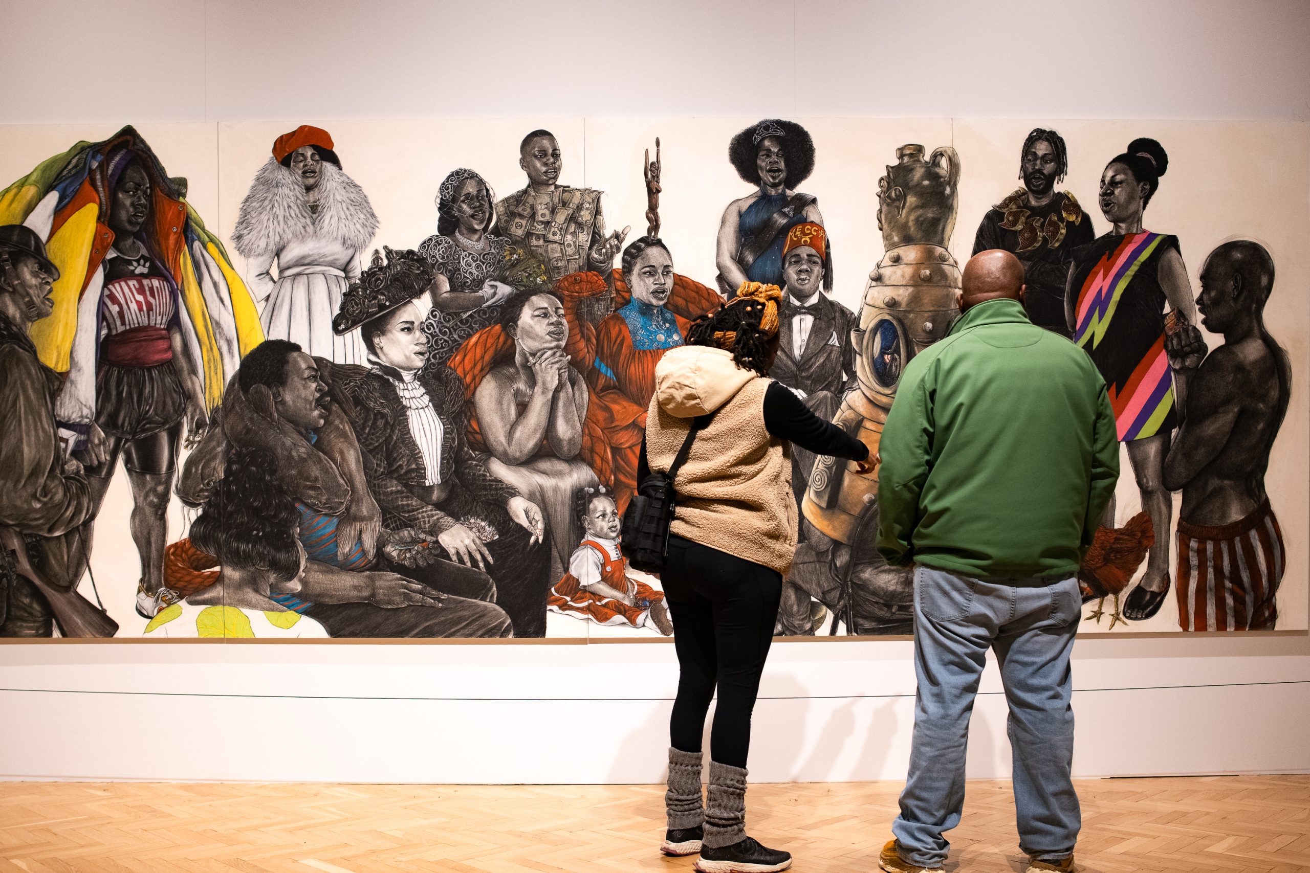 油絵 The Collective Destination In Out, a Grandiose Urban Art-Influenced Painting by Diego Tirigall