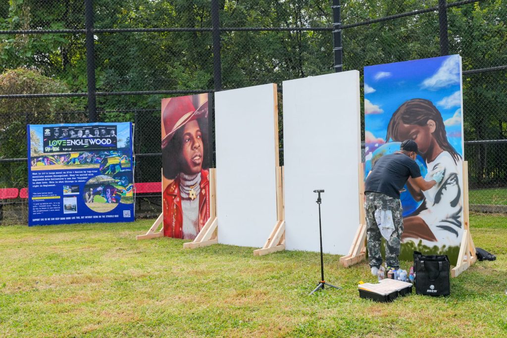 Live painting at Englewood Music Fest on Sept 13, 2025. Photo provided by Tito Garcia.