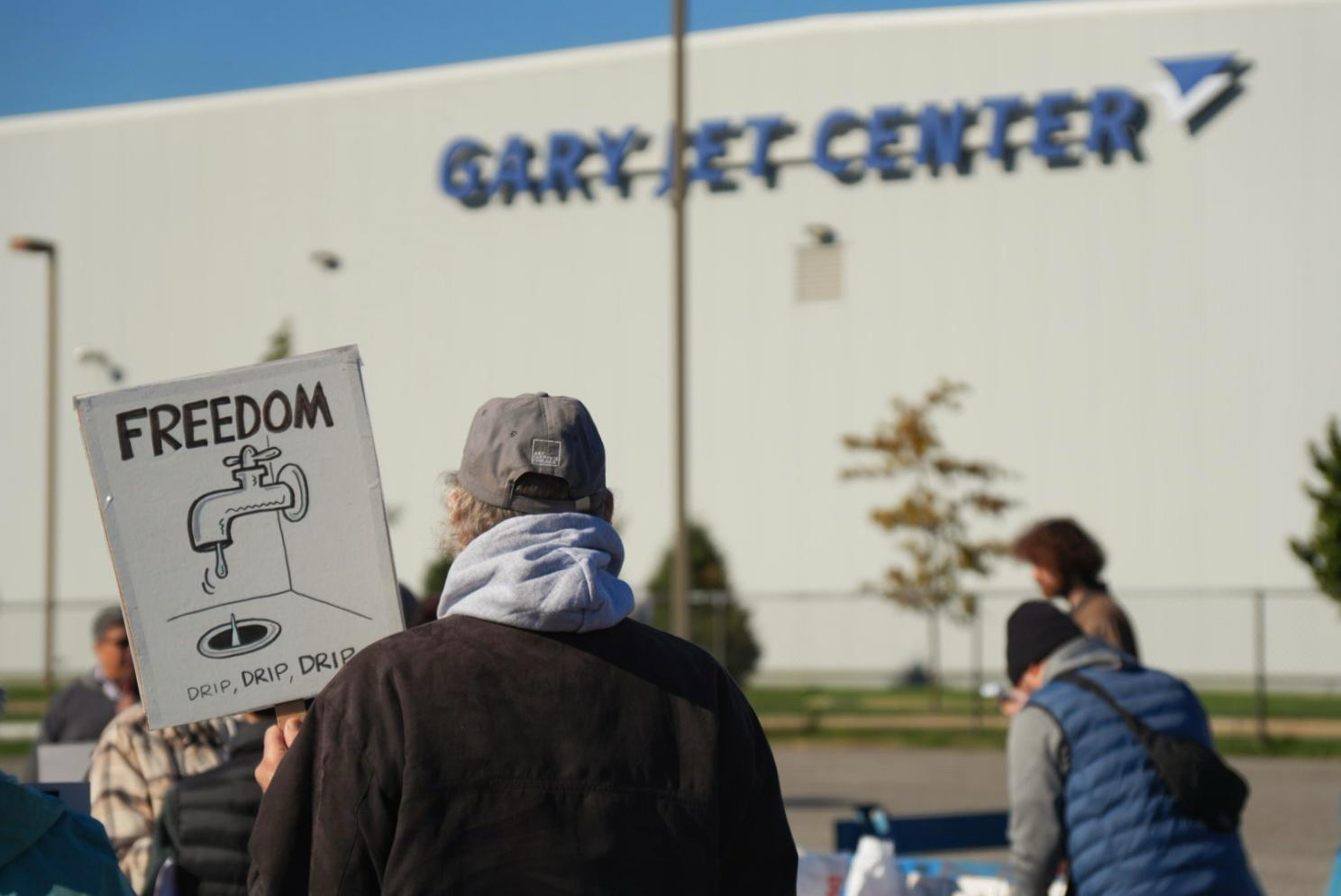 Organizers take anti-ICE protests to Gary/Chicago International Airport, the site of deportation flights