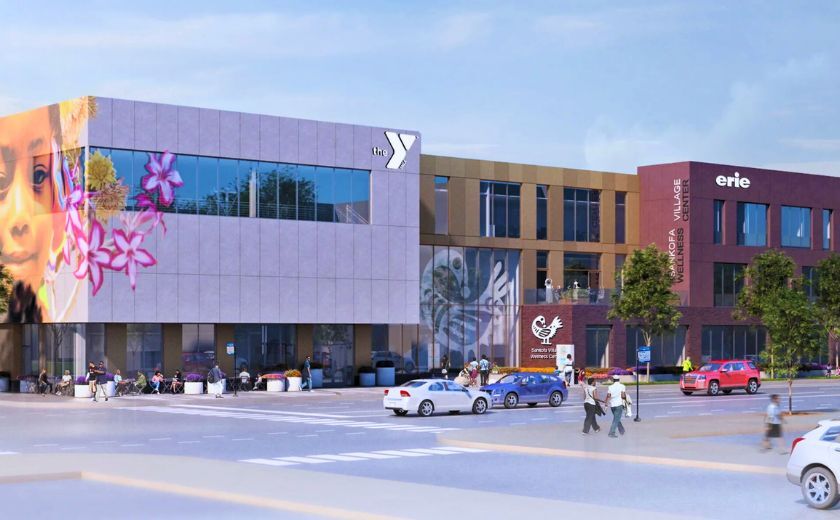Rendering of Sankofa Village Wellness Center. Courtesy of Sankofa Wellness Village