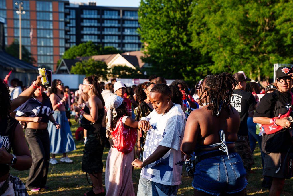 Festgoers enjoying the vibes at Forever Mine Music Festival in Chicago on May 24, 2026. Photo by Mike Hicks for The TRiiBE.