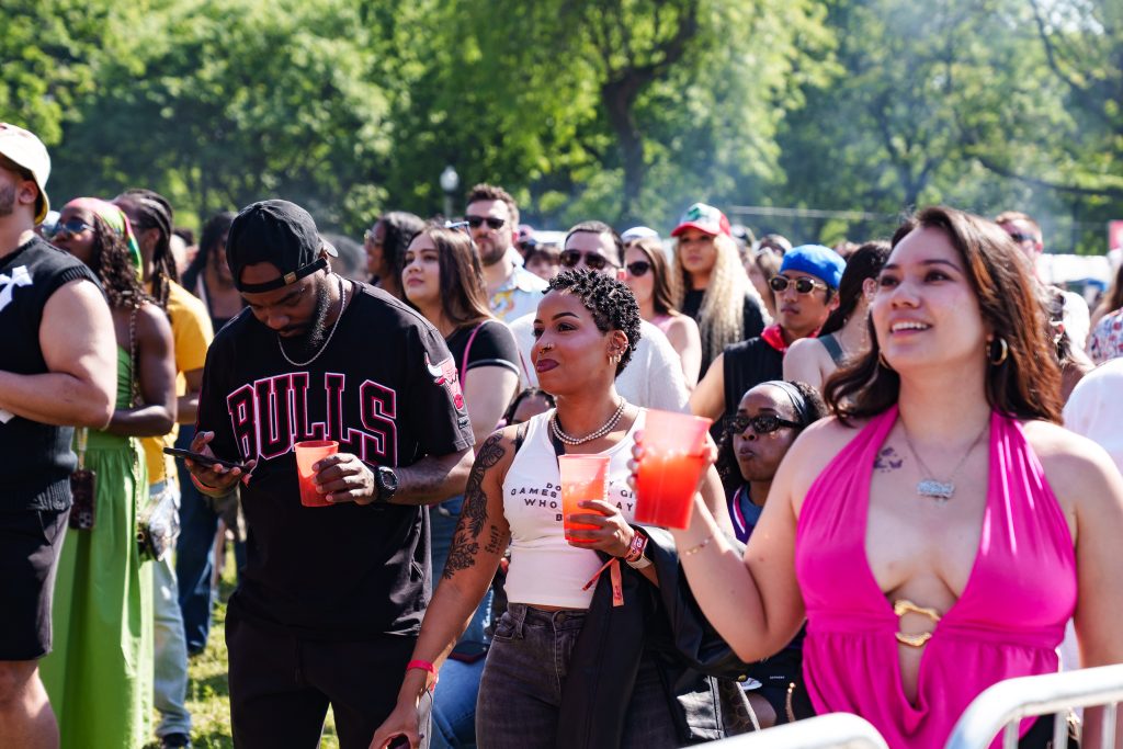 Festgoers enjoying the vibes at Forever Mine Music Festival in Chicago on May 24, 2026. Photo by Mike Hicks for The TRiiBE.
