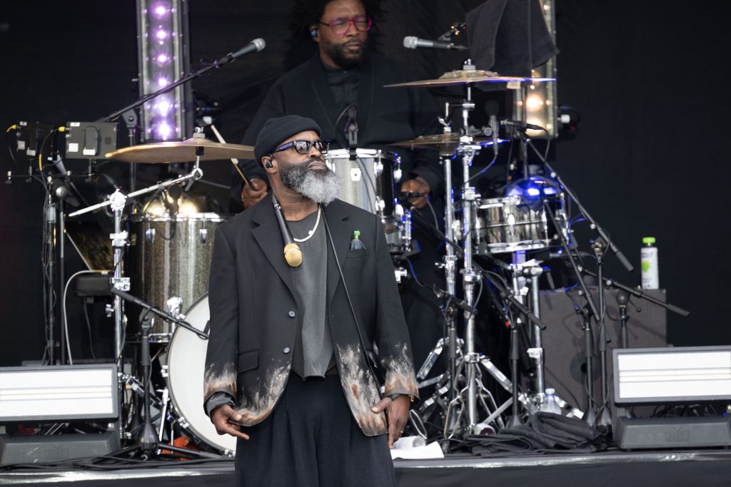 The Roots performing at the John Lewis Plaza of the Obama Presidential Center, where its star-studded grand opening ceremony is taking place on June 18, 2026. Photo by Alexander Gouletas for The TRiiBE©