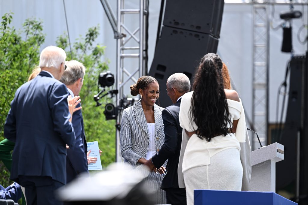 The John Lewis Plaza of the Obama Presidential Center, where its star-studded grand opening ceremony is taking place on June 18, 2026. Photo by Alexander Gouletas for The TRiiBE©