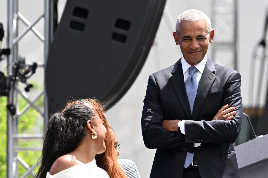 The John Lewis Plaza of the Obama Presidential Center, where its star-studded grand opening ceremony is taking place on June 18, 2026. Photo by Alexander Gouletas for The TRiiBE©